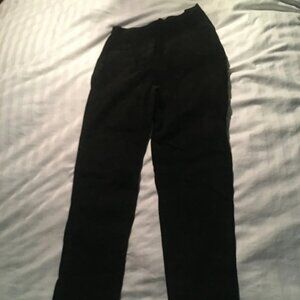 Alfani Black Genuine Leather Pants – Women’s Real Leather Trousers